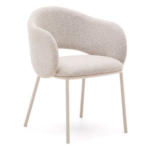 Maina-tuoli, Vista-kangas beige / beige metalli