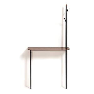 Marcolina Console Table, Black/Walnut, 80 x 160 cm