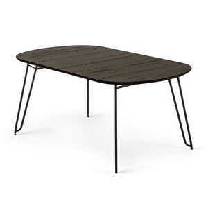 Milian Extendable Dining Table, Black Ash, 100 x 170/320 cm