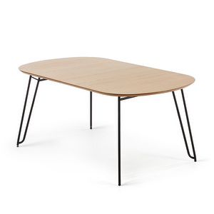 Novac Extendable Dining Table, Oak/Black, 100 x 170/320 cm