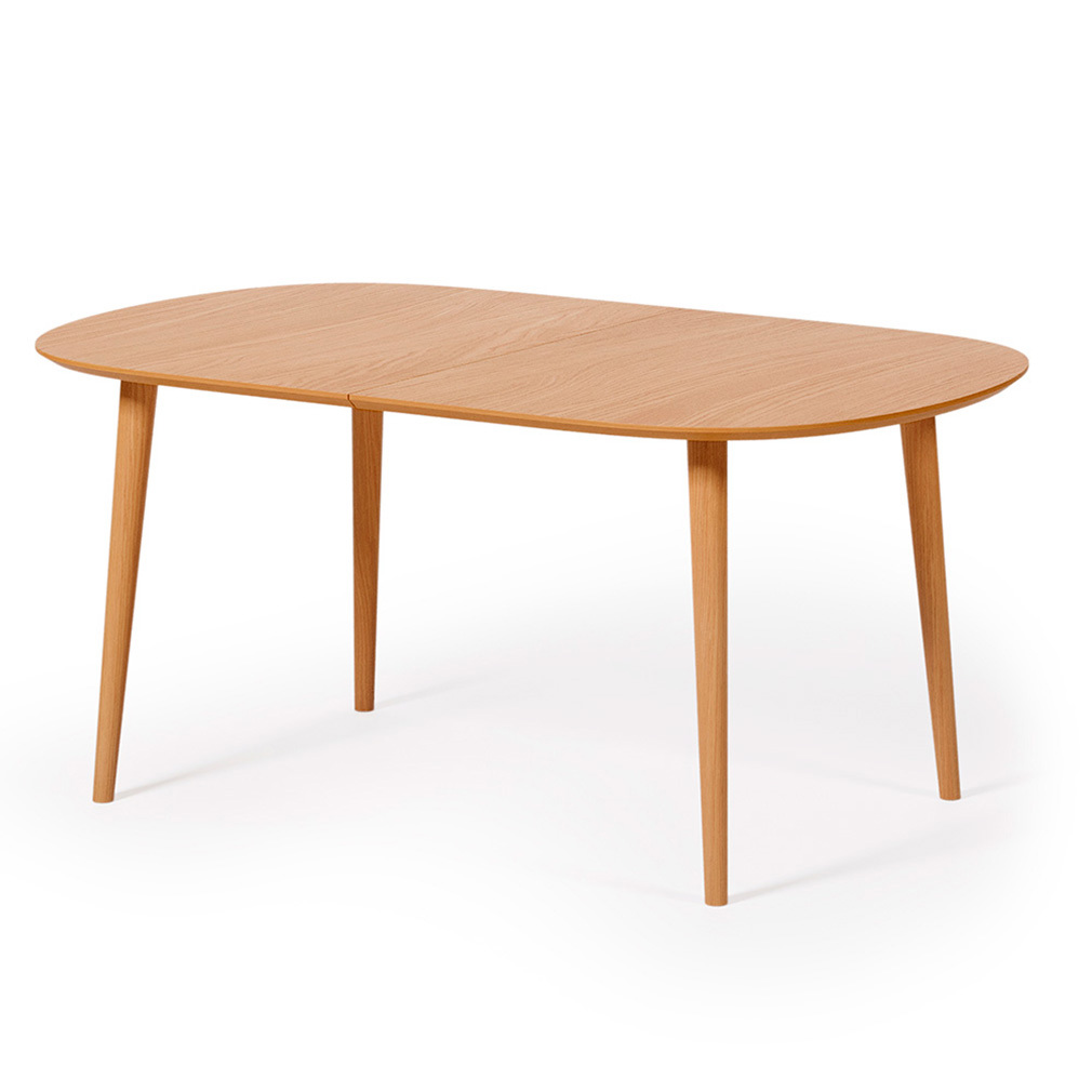 Kave Home Oqui- jatkettava ruokapöytä tammi, 100 x 160/260 cm
