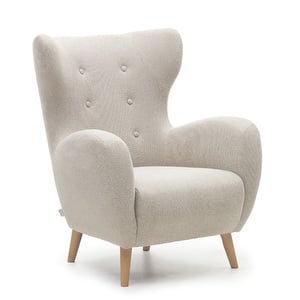 Patio Armchair, Beige Chenille