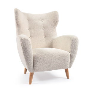 Patio Armchair, White Fleece