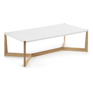 Quatro Coffee Table, White/Ash, 120 x 60 cm