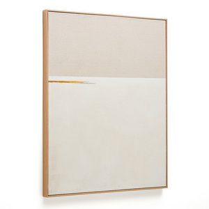 Salin-taulu, beige/vaakasuorat kuviot, 80x100cm