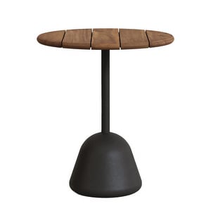 Saura-ruokapöytä, tumma akaasia/musta, ⌀ 70 cm