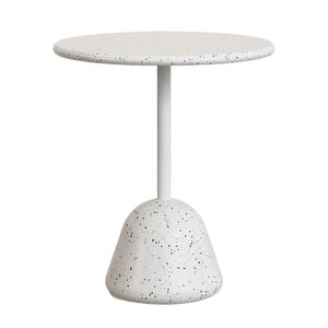 Saura-ruokapöytä, valkoinen terrazzo, ⌀ 70 cm