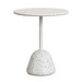 Saura-ruokapöytä, valkoinen terrazzo, ⌀ 70 cm
