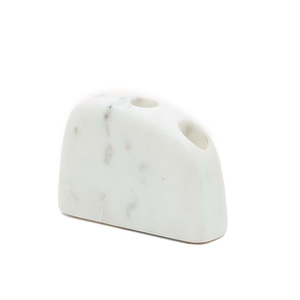 Signe-kynttilänjalka, valkoinen marmori, medium K 10 cm