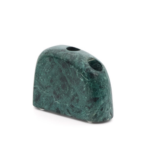 Signe-kynttilänjalka, vihreä marmori, medium K 10 cm