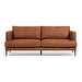 Tanya Sofa, Brown Leatherette, W 183 cm