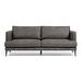 Tanya-sohva, tummanharmaa keinonahka, L 183 cm