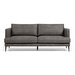 Tanya Sofa, Dark Grey Leatherette, W 183 cm