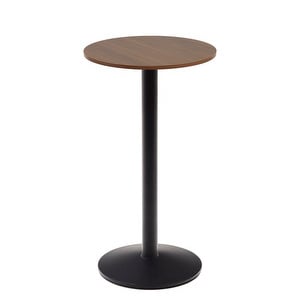 Tiaret-baaripöytä, pähkinä/musta, ⌀ 60 cm