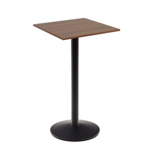 Tiaret-baaripöytä, pähkinä/musta, 60 x 60 cm