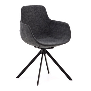 Tissiana-tuoli, tummanharmaa/musta