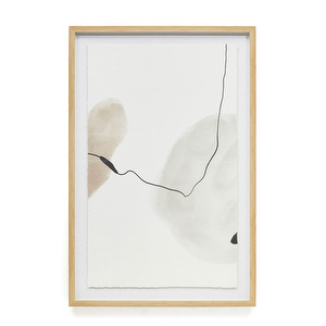 Torroella-taulu, valkoinen/ruskea/harmaa, 60 x 90 cm