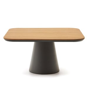 Tudons-pöytä, tiikki/tummanharmaa, 148 x 148 cm
