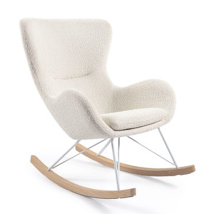 Vania Rocking Chair, White Fleece