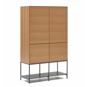 Vedrana Cabinet, Oak/Black, 98 x 160 cm