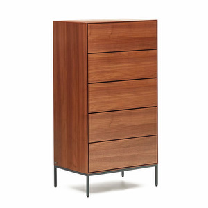 Vedrana Chest Of Drawers, Walnut/Black, 60 x 114 cm