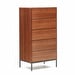 Vedrana Chest Of Drawers, Walnut/Black, 60 x 114 cm