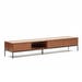 Vedrana TV Stand, Walnut/Black, 195 x 35 cm