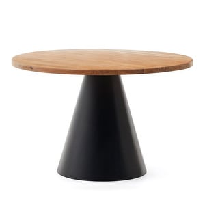 Wilshire-pöytä, akaasia/musta, ⌀ 120 cm