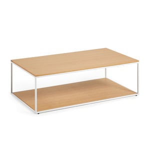 Yoana Side Table, Oak/White, 110 x 60 cm
