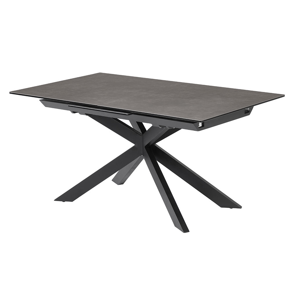 Kave Home Atminda Extendable Dining Table Black, 90 x 160/210 cm