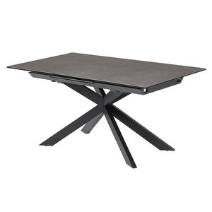 Atminda Extendable Dining Table, Black, 90 x 160/210 cm