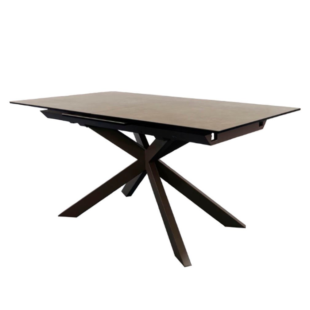 Kave Home Atminda Extendable Dining Table Brown/Black, 90 x 160/210 cm