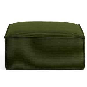 Blok Pouffe, Green Corduroy, 90 x 70 cm