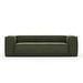 Blok-sohva, vihreä vakosametti, L 240 cm