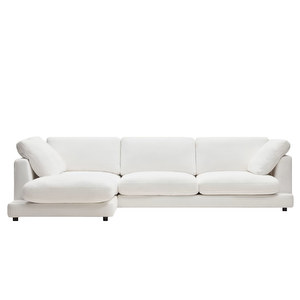 Gala Chaise Sofa, White, W 300 cm