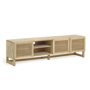 Rexit TV Stand, Mindi Wood / Rattan, 180 x 50 cm