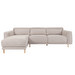 Singa Chaise Sofa, Beige, W 296 cm