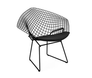 Bertoia Diamond -tuoli, musta/Black Onyx