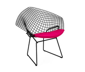 Bertoia Diamond -tuoli, musta/Petal