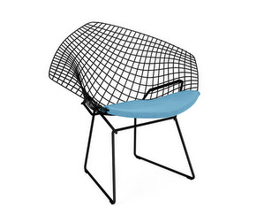 Bertoia Diamond -tuoli, musta/Placid