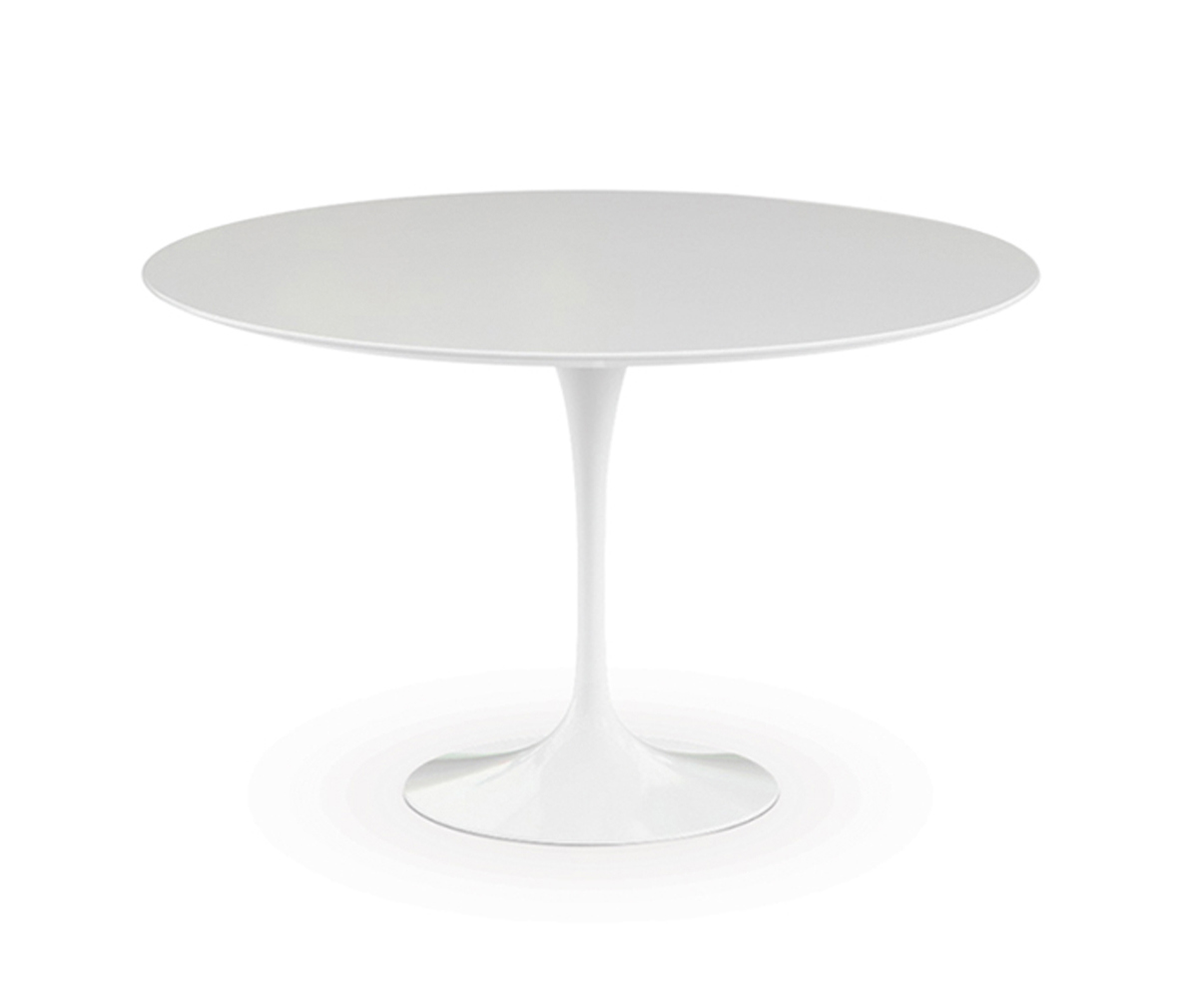Knoll Tulppaani-pöytä valkoinen/valkoinen laminaatti, ø 120 cm