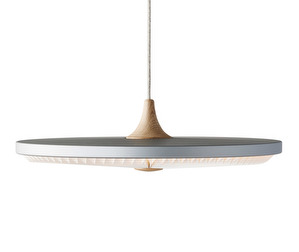 Soleil Pendant Lamp, Silver Cloud / Light Oak, ø 50 cm, Dimmable