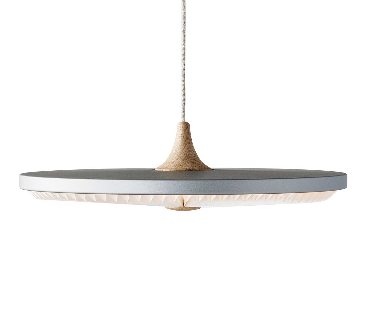 Le Klint Soleil-riippuvalaisin Silver Cloud/Light Oak, ø 50 cm