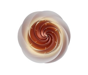 Swirl-katto/seinävalaisin, kupari, ø 37 cm