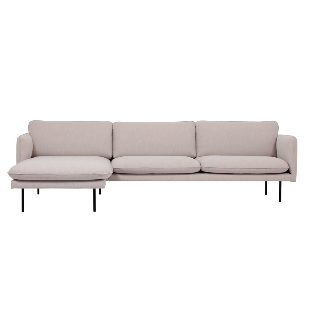 Vepsäläinen Levon Chaise Sofa Fabric Soul 387 Natural, Left