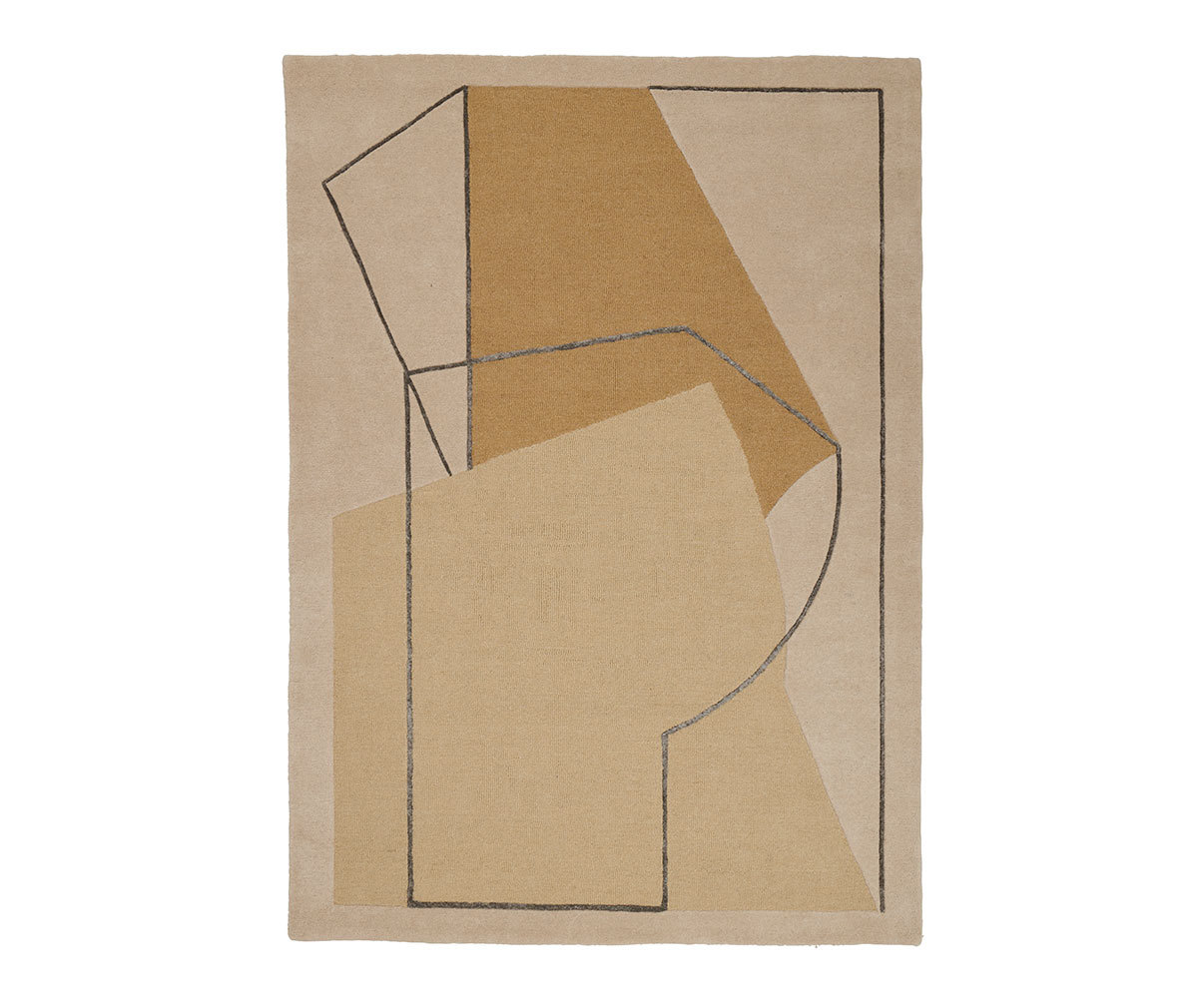 Linie Design Furbo-matto keltainen, 140 x 200 cm