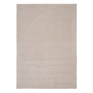 Lineal Poem -matto, beige, 140 x 200 cm