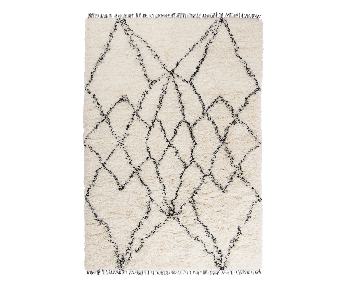 Linie Design Ruffle Rug Black, 140 x 200 cm