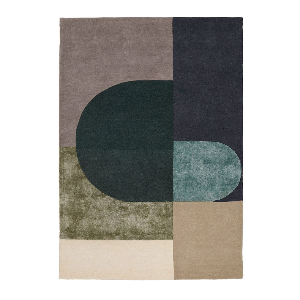 Linie Design Vilja-matto green, 140 x 200 cm