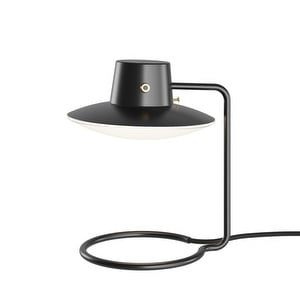 AJ Oxford Table Lamp, Black / Opal Glass, H 28 cm